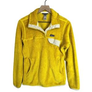 Yellow Patagonia Re-Tool Snap-T Fleece Pullover Size Small